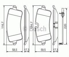 Bosch 0986494488 klocki hamulc. audi a8  09- tył, audi a7 sportback (4ga, 4gf), porsche macan