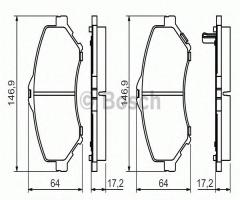 Bosch 0986494493 klocki hamulc. chrysler voyager  08- przód, chrysler grand voyager v (rt)