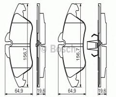 Bosch 0986494504 klocki hamulc. mercedes sprinter, vito, vw lt 28-35 ii autobus (2db, 2de, 2dk)