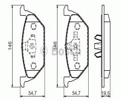 Bosch 0986494505 klocki hamulc. vw golf iv  97-, vw golf iv (1j1)