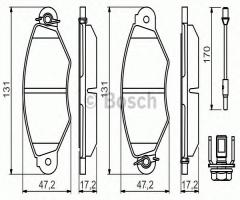 Bosch 0986494507 klocki hamulc. renault kangoo 97-, citroËn xsara (n1)