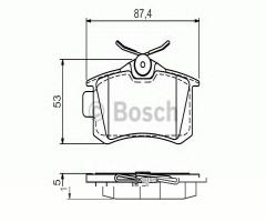 Bosch 0986494520 klocki hamulc. vw passat 85-92 tył, seat ibiza ii (6k1), vw golf ii (19e, 1g1)