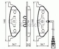 Bosch 0986494524 klocki hamulc. vw golf iv  97- z czuj., audi a3 kabriolet (8p7)
