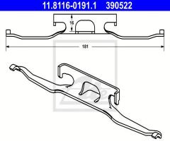 Ate 11.8116-0191 sprężyna zacisku hamulcowego mercedes sprinter 95-06