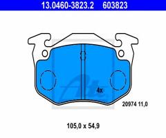 Ate 13.0460-3823 klocki hamulcowe citroen xsara kombi 97-05 tył, citroËn zx (n2)