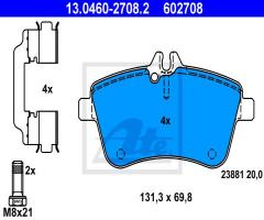 Ate 13.0460-2708 klocki hamulcowe mercedes w245 b-klasa 04-, mercedes-benz klasa a (w169)