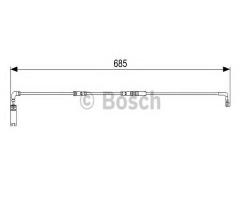 Bosch 1987473003 czujnik klock. hamulc. bmw 5 e60 03-10 tył, bmw 5 (e60)