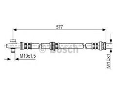 Bosch 1987476282 przewód hamulcowy giętki vag, audi a3 kabriolet (8p7), seat leon (1p1)