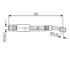 Bosch 1987476691 przewód hamulcowy giętki daewoo opel, daewoo espero (klej)