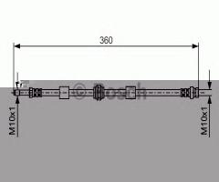 Bosch 1987476713 przewód hamulcowy giętki ford seat vw, ford galaxy (wgr), seat alhambra (7v8, 7v9)
