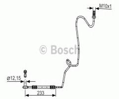 Bosch 1987481339 przewód hamulcowy giętki vag, audi a3 (8l1), seat toledo ii (1m2)