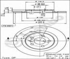 Brembo 08.7955.11 tarcza hamulc. fiat ulysse  02- tył, citroËn c8 (ea_, eb_), fiat ulysse (179ax)