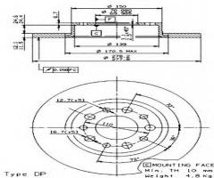 Brembo 08.9364.11 tarcza hamulc. alfa romeo 159  05- tył, alfa romeo 159 (939)