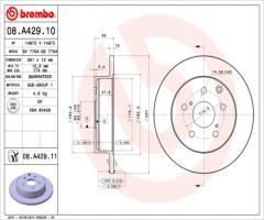 Brembo 08.a429.11 tarcza hamulc. toyota rav 4  06- tył