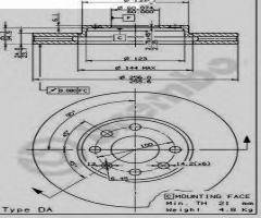Brembo 09.7628.11 tarcza hamulc. opel astra g  98-04, opel astra g hatchback (f48_, f08_)