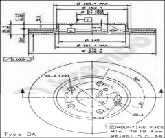 Brembo 09.8680.11 tarcza hamulc. mercedes w169 a-klasa  04-, mercedes-benz klasa a (w169)