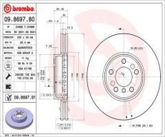 Brembo 09.8697.81 tarcza hamulc. bmw x5 e53  00-07, bmw x5 (e53)