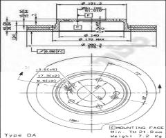 Brembo 09.8936.11 tarcza hamulc. renault laguna  01-07, renault laguna ii (bg0/1_)