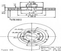 Brembo 09.9363.21 tarcza hamulc. alfa romeo 159  05- wen, alfa romeo giulietta (940)