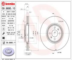 Brembo 09.9895.11 tarcza hamulc. renault scenic  03-09, renault scÉnic ii (jm0/1_)