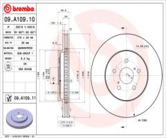 Brembo 09.a109.11 tarcza hamulc. lexus rx300/400  03-08, lexus rx (mhu3_, gsu3_, mcu3_)