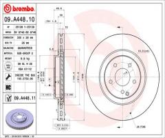 Brembo 09.a448.11 tarcza hamulc. mercedes w203 c-klasa  05-07, mercedes-benz klasa c coupe (cl203)
