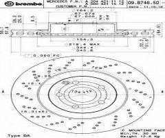 Brembo 09.b746.51 tarcza hamulc. mercedes w212 e-klasa  09- przód, mercedes-benz klasa e (w212)