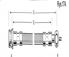 Cd 1111 przewód hamulcowy giętki mazda 323  85-89 przód, mazda 323 ii hatchback (bd)
