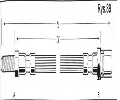 Cd 129 przewód hamulcowy giętki ford escort  80-82 lewy t, ford escort iii (gaa)