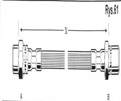 Cd 606 przewód hamulcowy giętki *opel, opel kadett e nadwozie pełne (37_, 47_)