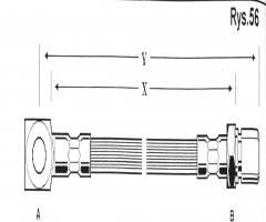 Cd 607 przewód hamulcowy giętki opel corsa a  84-93, opel corsa a hatchback (93_, 94_, 98_, 99_)