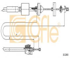 Cofle 10.2843 linka sprzęgła renault kangoo  98-07, nissan kubistar (x76)