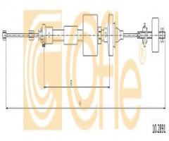 Cofle 10.2891 linka sprzęgła dacia, dacia logan (ls_), renault logan i (ls_)