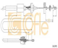 Cofle 10.2971 linka sprzęgła renault megane  96-02, renault megane i (ba0/1_)