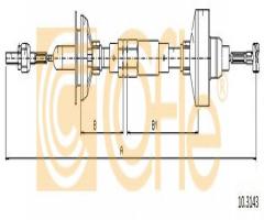 Cofle 10.3143 linka sprzęgła vw, vw golf iii (1h1)