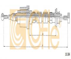 Cofle 10.384 linka sprzęgła volvo 740  85-90, volvo 240 (p242, p244)