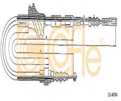 Cofle 10.4094 linka hamulca ręcznego audi 100  90-94 tył, audi 100 (4a, c4)
