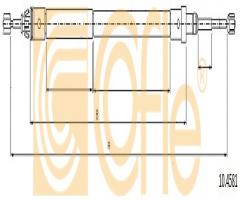 Cofle 10.4581 linka hamulca ręcznego citroen xsara kombi  97-05, citroËn xsara (n1)