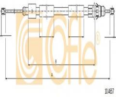 Cofle 10.4657 linka hamulca ręcznego citroen, citroËn xsara picasso (n68)