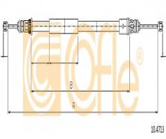 Cofle 10.4713 linka hamulca ręcznego citroen, citroËn saxo (s0, s1), peugeot 106 ii (1)