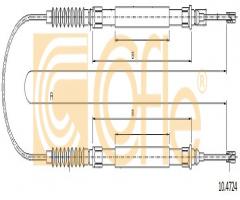 Cofle 10.4724 linka hamulca ręcznego fiat ducato  01-06, citroËn jumper autobus (230p)