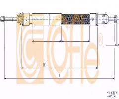 Cofle 10.4737 linka hamulca ręcznego fiat,citroen,peugeot, citroËn jumpy