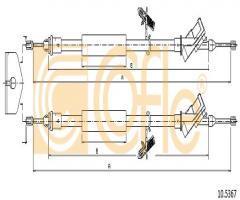 Cofle 10.5367 linka hamulca ręcznego ford focus ii  04-11, ford focus ii (da_)