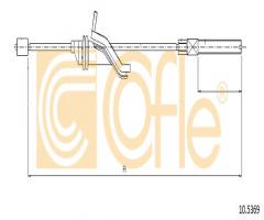 Cofle 10.5369 linka h-ca ręcznego ford focus ii  05-  przednia, ford focus ii kombi (da_), volvo c30