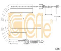 Cofle 10.6045 linka hamulca ręcznego peugeot 308  07-, citroËn c4 ii (b7), peugeot 308 (4a_, 4c_)