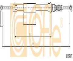 Cofle 10.6217 linka hamulca ręcznego peugeot 607  00- lewa, peugeot 607 (9d, 9u)