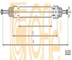 Cofle 10.6233 linka hamulca ręcznego peugeot 5008  09/06 -  lewy tył, citroËn ds5, peugeot 5008