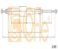 Cofle 10.6689 linka hamulca ręcznego renault grand scenic  04-09, renault megane ii sedan (lm0/1_)