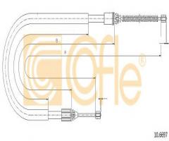 Cofle 10.6697 linka hamulca ręcznego renault megane scenic 96-03, renault megane scenic (ja0/1_)