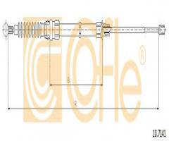 Cofle 10.7141 linka hamulca ręcznego vw, seat, skoda, audi a1 (8x1, 8xf), seat ibiza v (6j5, 6p5)